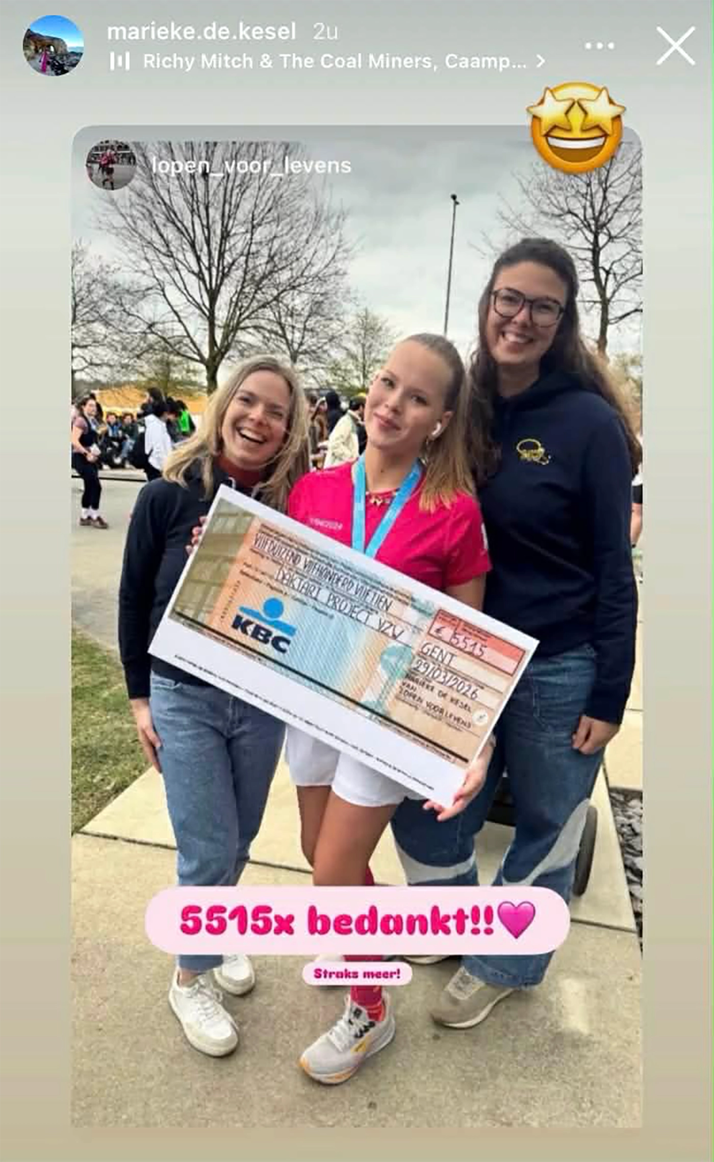 Marieke (19) haalt met halve marathon grote som samen